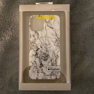 Heyday white and black marble phone case for iPhone 12 & 12 pro.